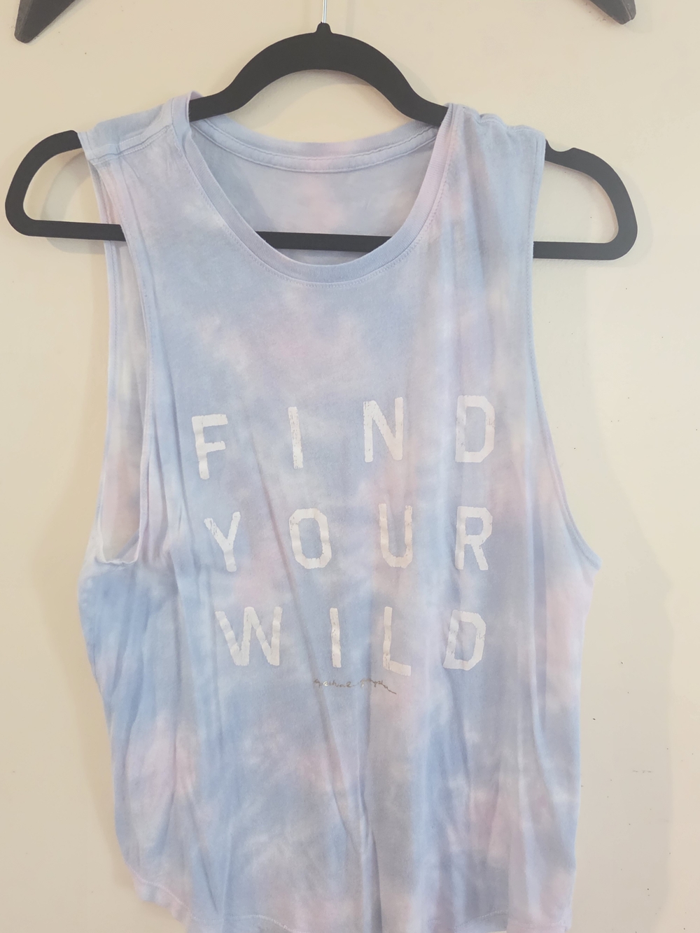 Find Your Wild Tie-Dye Muscle Tank - Pastel Blue/Pink